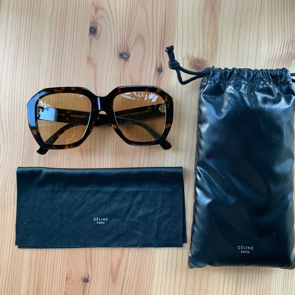 Celine 53 mm Square Photochromic Sunglasses. New. Authentic.